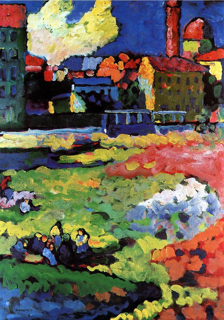 Munich-Schwabing with the Church of St. Ursula by Kandinsky
