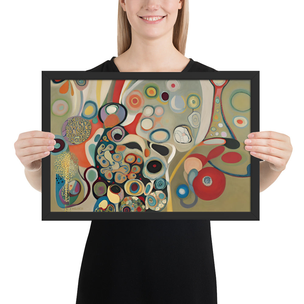 Kandinsky's In Grey bai Klint Framed Poster