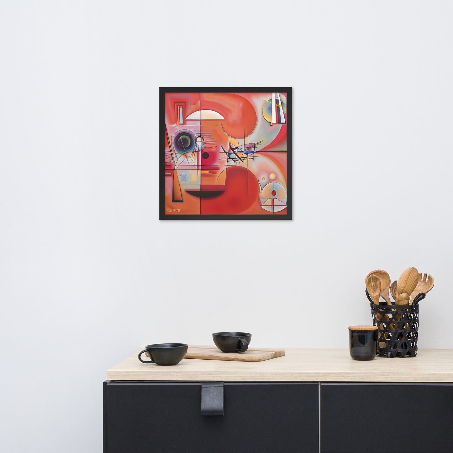 Klint's The Swan No 9 bai Kandinsky Framed Poster