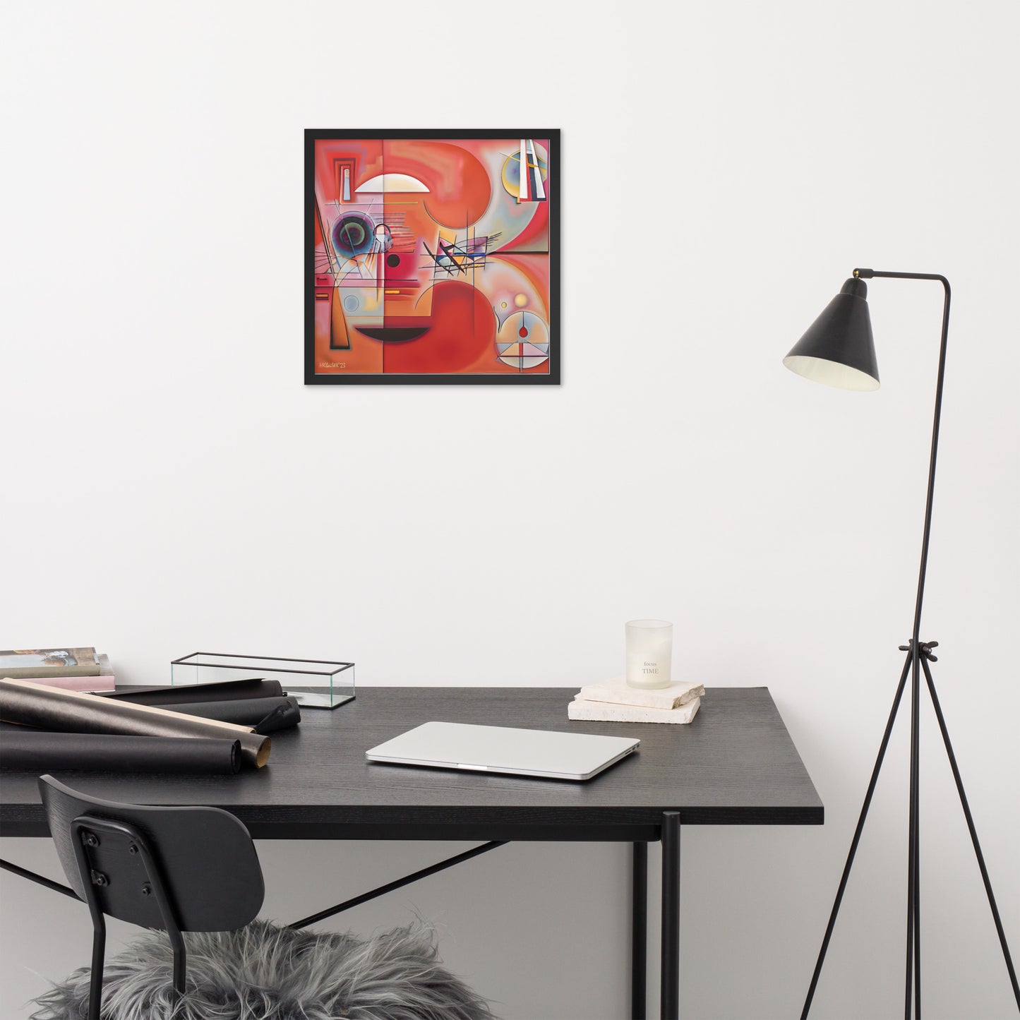 Klint's The Swan No 9 bai Kandinsky Framed Poster