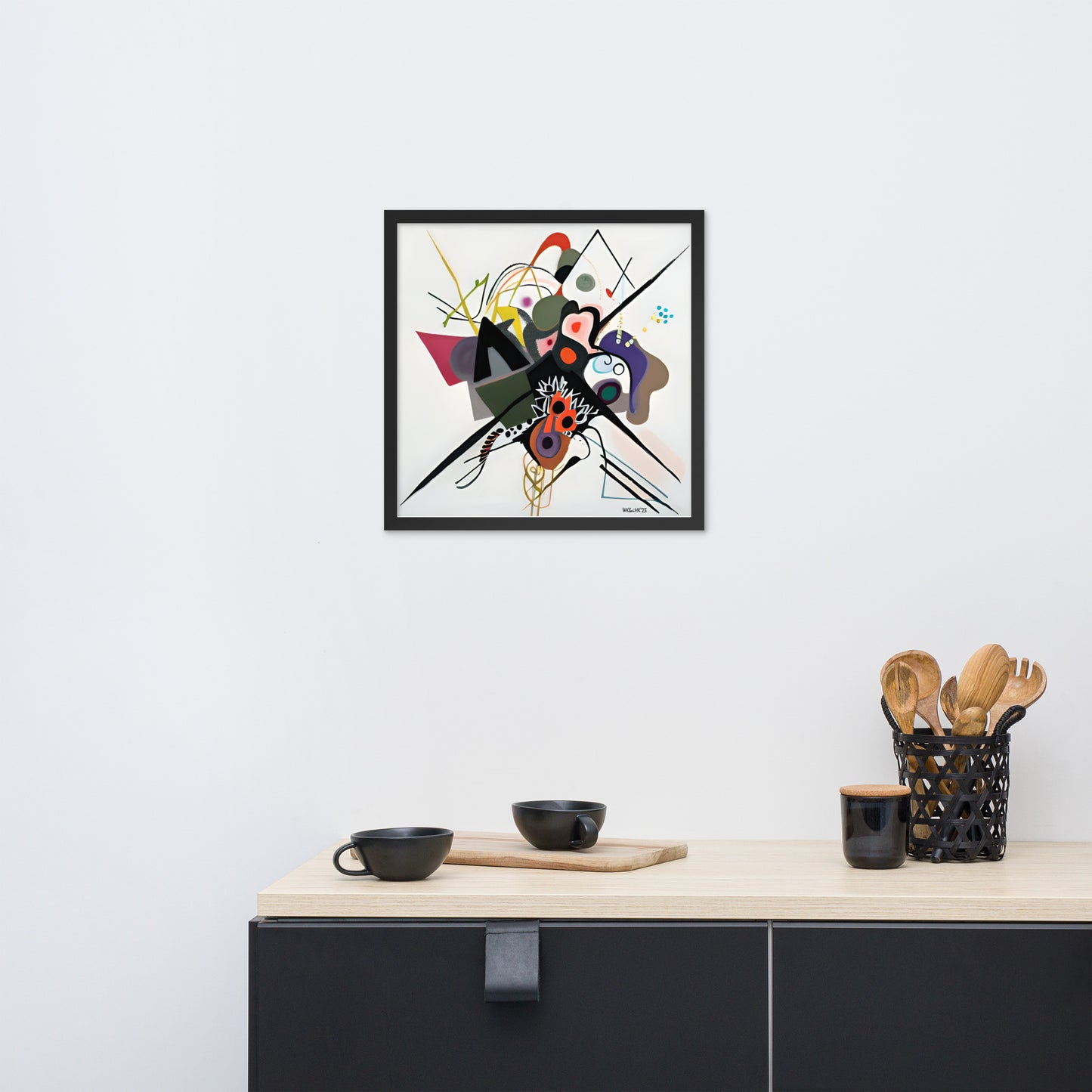 Kandinsky's On White II bai Klint Framed Poster