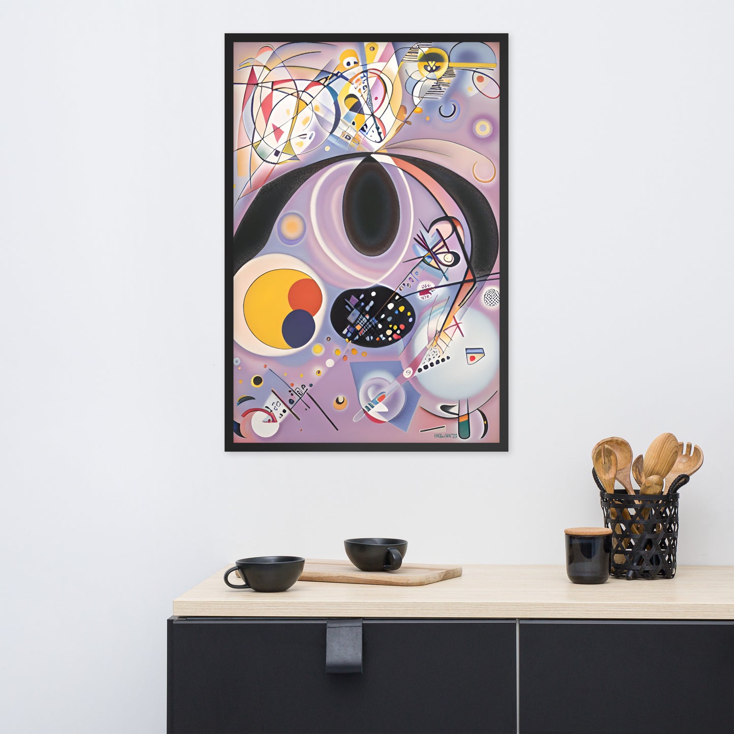 Klint's The Ten Largest No 6 bai Kandinsky Framed Poster