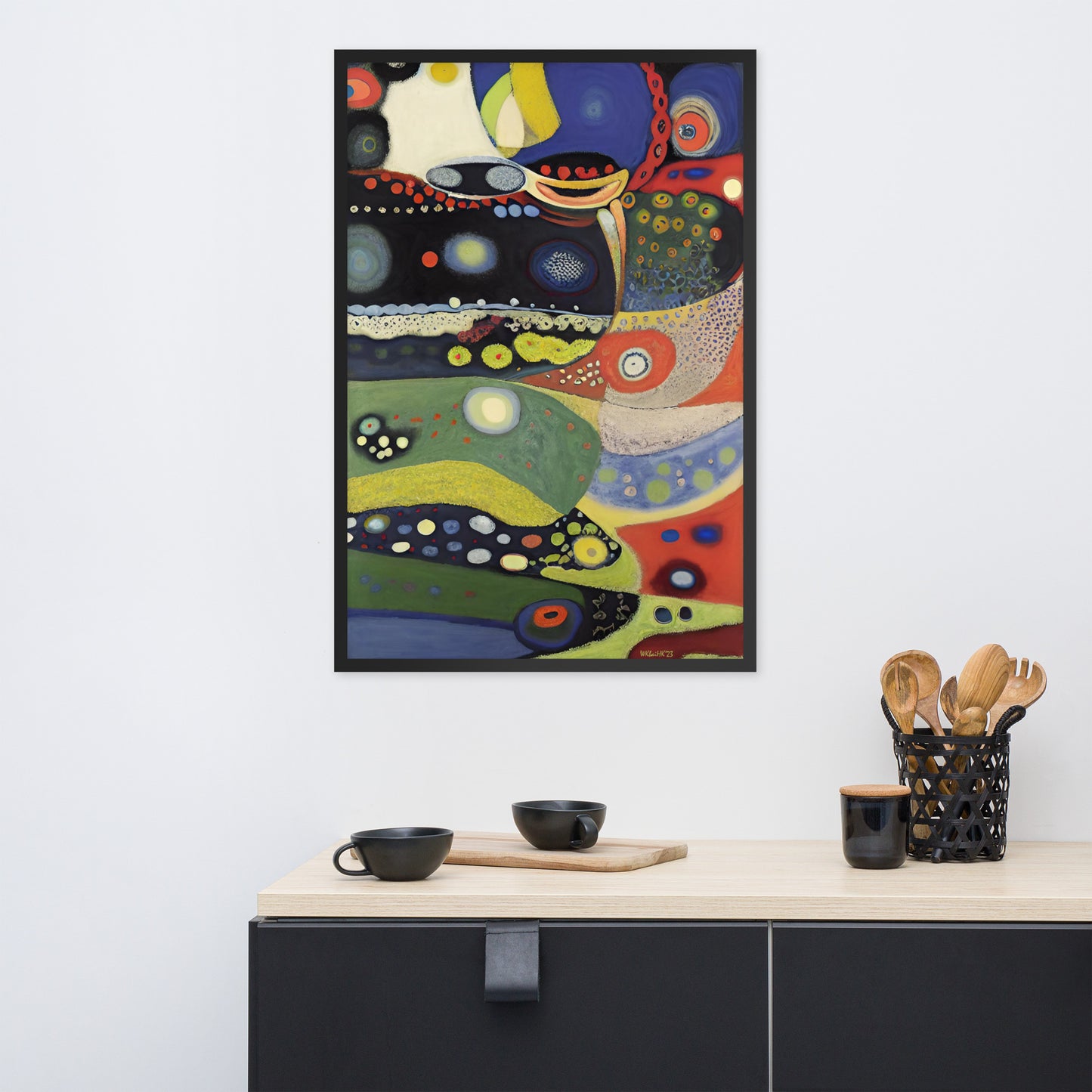 Kandinsky's Church of St-Ursula bai Klint Framed Poster