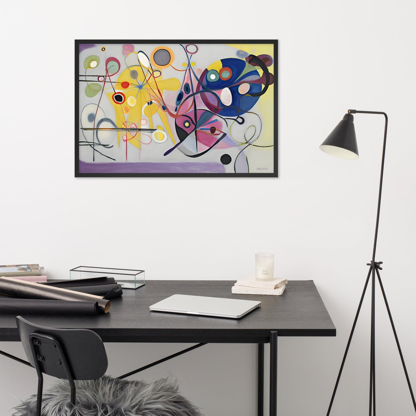 Kandinsky's Jaune_Rouge_Bleu bai Klint Framed Poster