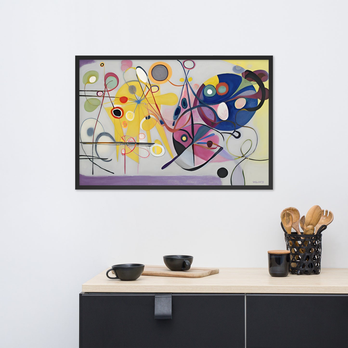 Kandinsky's Jaune_Rouge_Bleu bai Klint Framed Poster