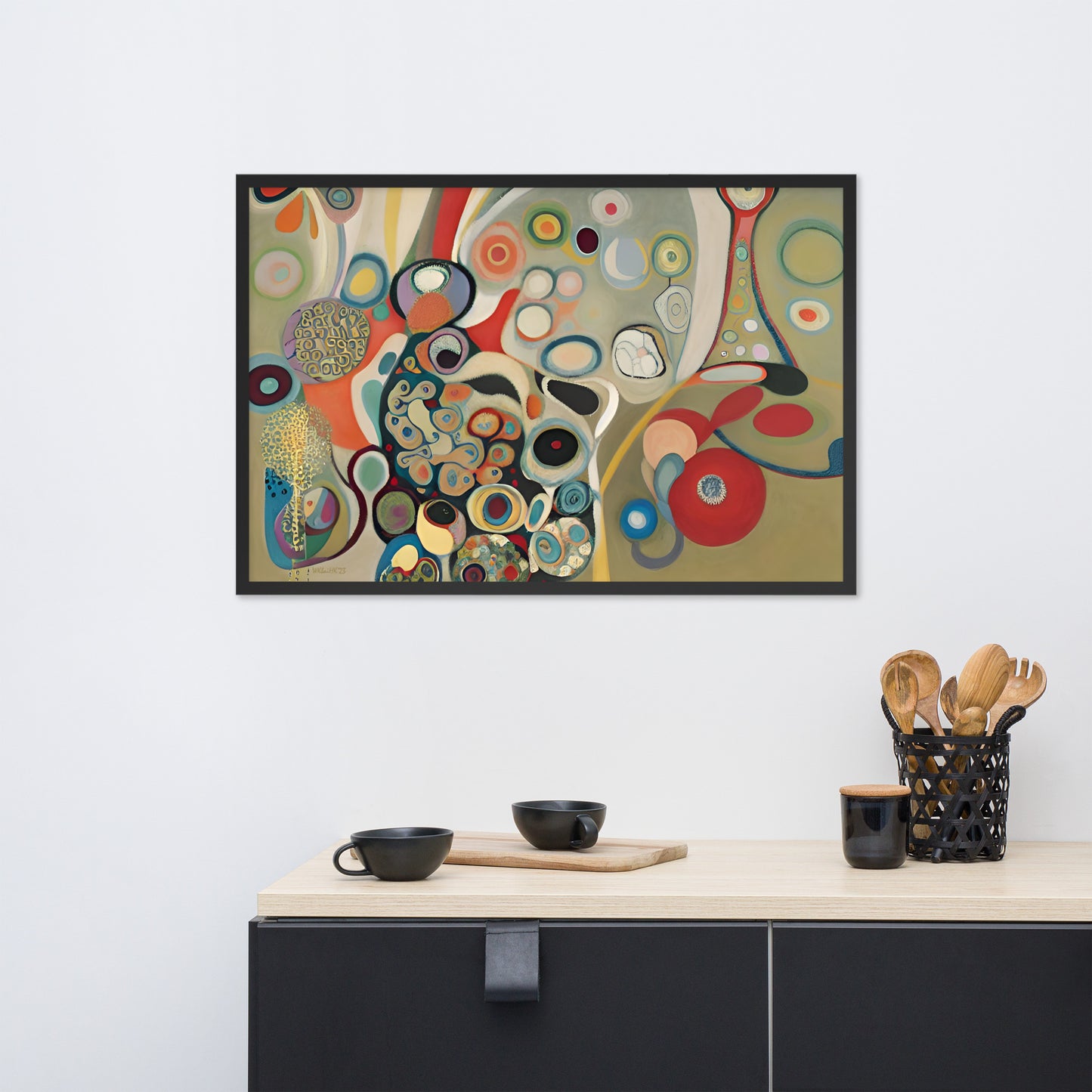 Kandinsky's In Grey bai Klint Framed Poster