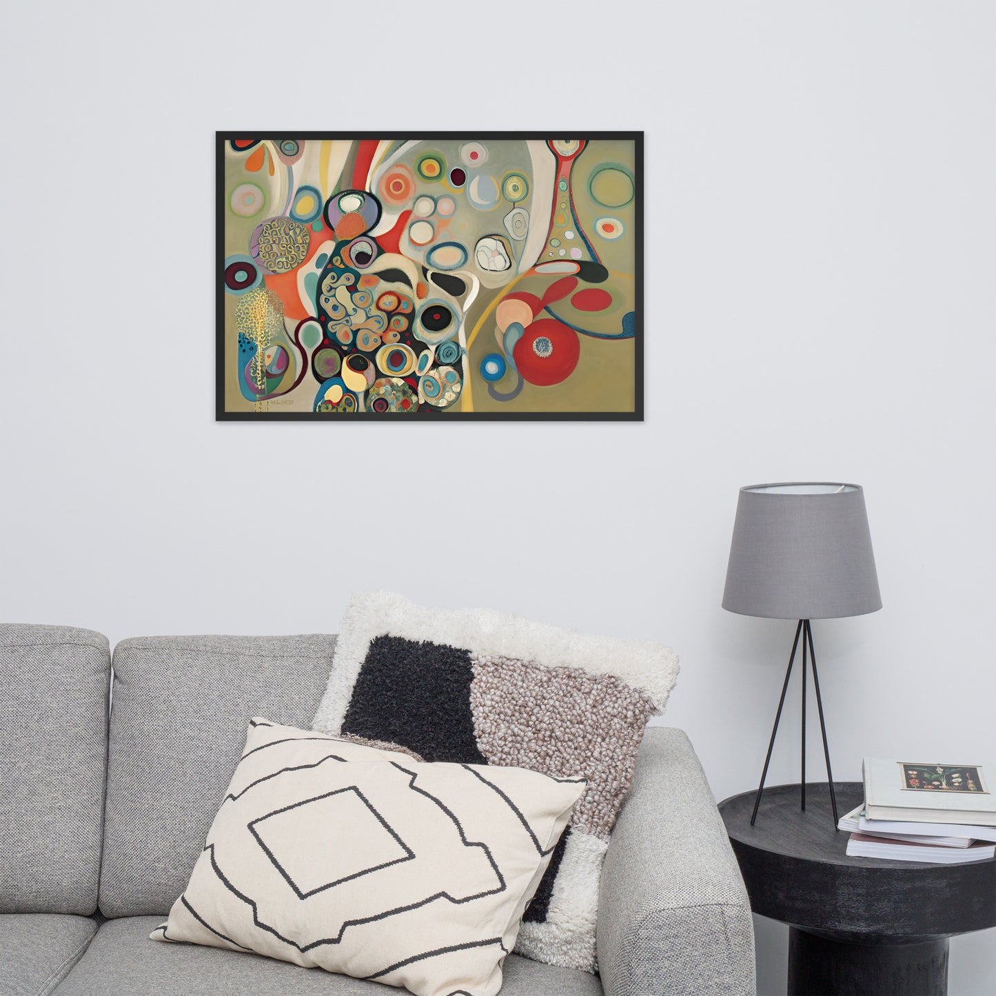 Kandinsky's In Grey bai Klint Framed Poster