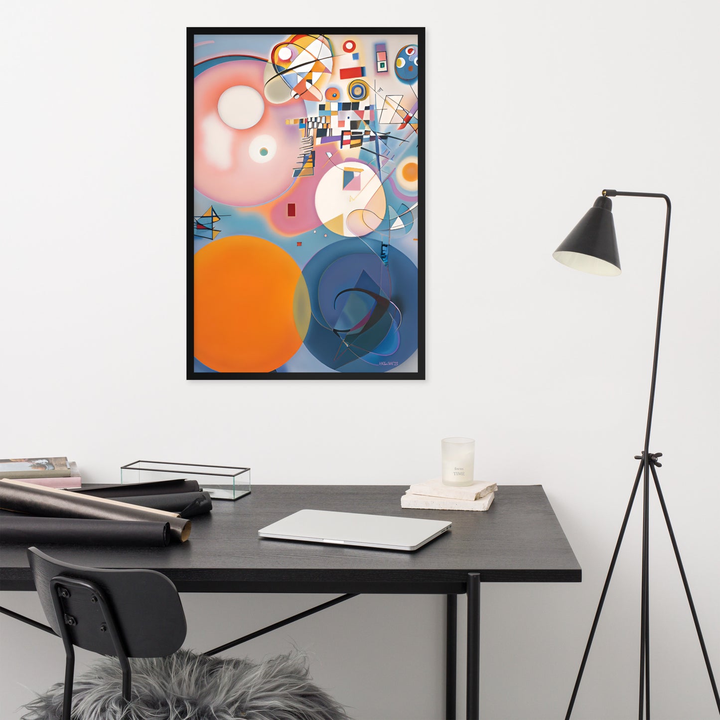 Klint's The Ten Largest No 2 Childhood bai Kandinsky Framed Poster