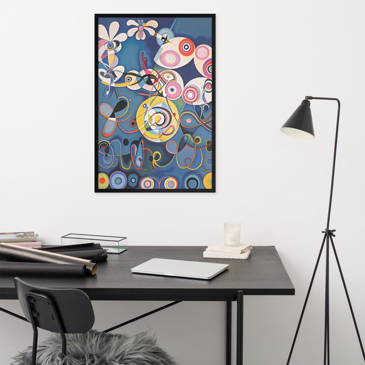 Klint's The Ten Largest No 1 Childhood bai Kandinsky Framed Poster