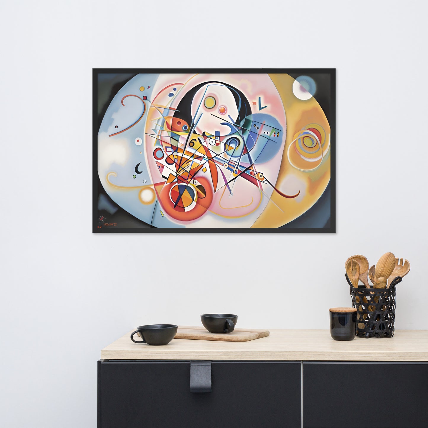 Klint's Evolution No 14 bai Kandinsky Framed Poster