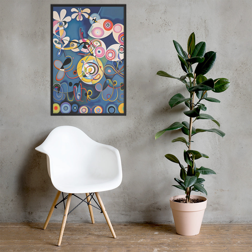Klint's The Ten Largest No 1 Childhood bai Kandinsky Framed Poster