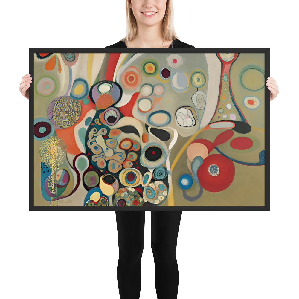 Kandinsky's In Grey bai Klint Framed Poster