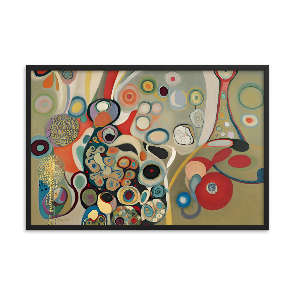 Kandinsky's In Grey bai Klint Framed Poster