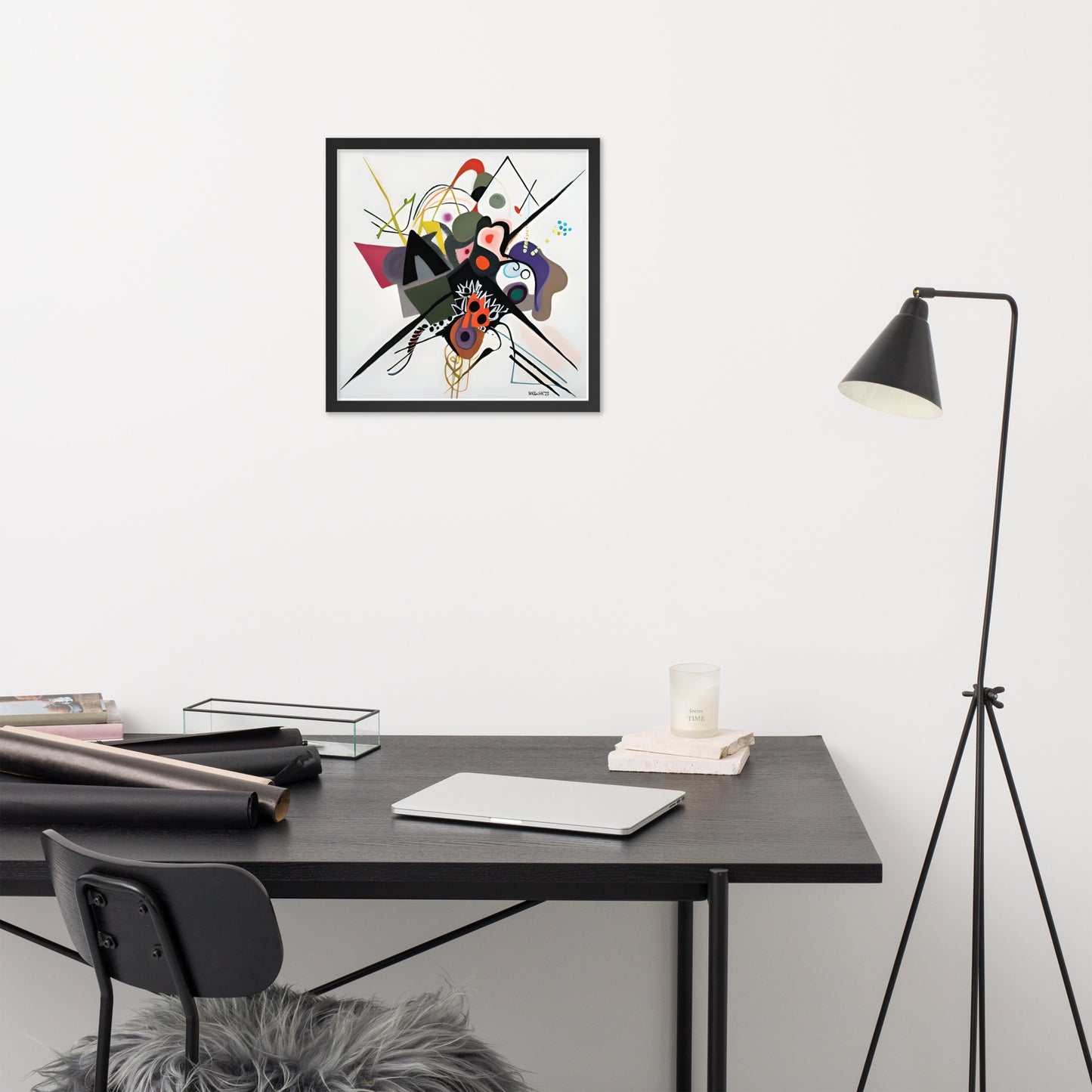 Kandinsky's On White II bai Klint Framed Poster