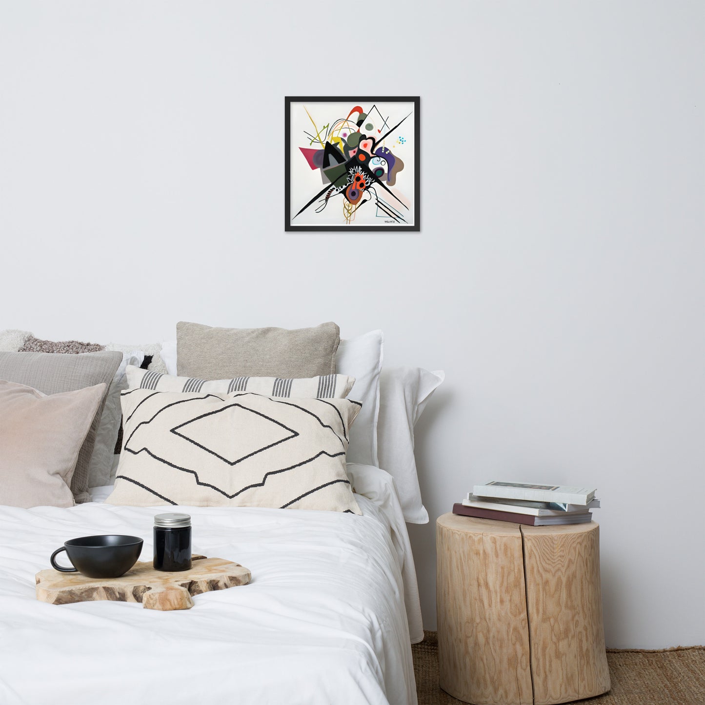 Kandinsky's On White II bai Klint Framed Poster