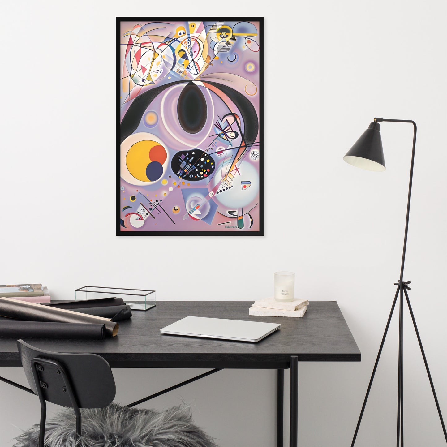 Klint's The Ten Largest No 6 bai Kandinsky Framed Poster