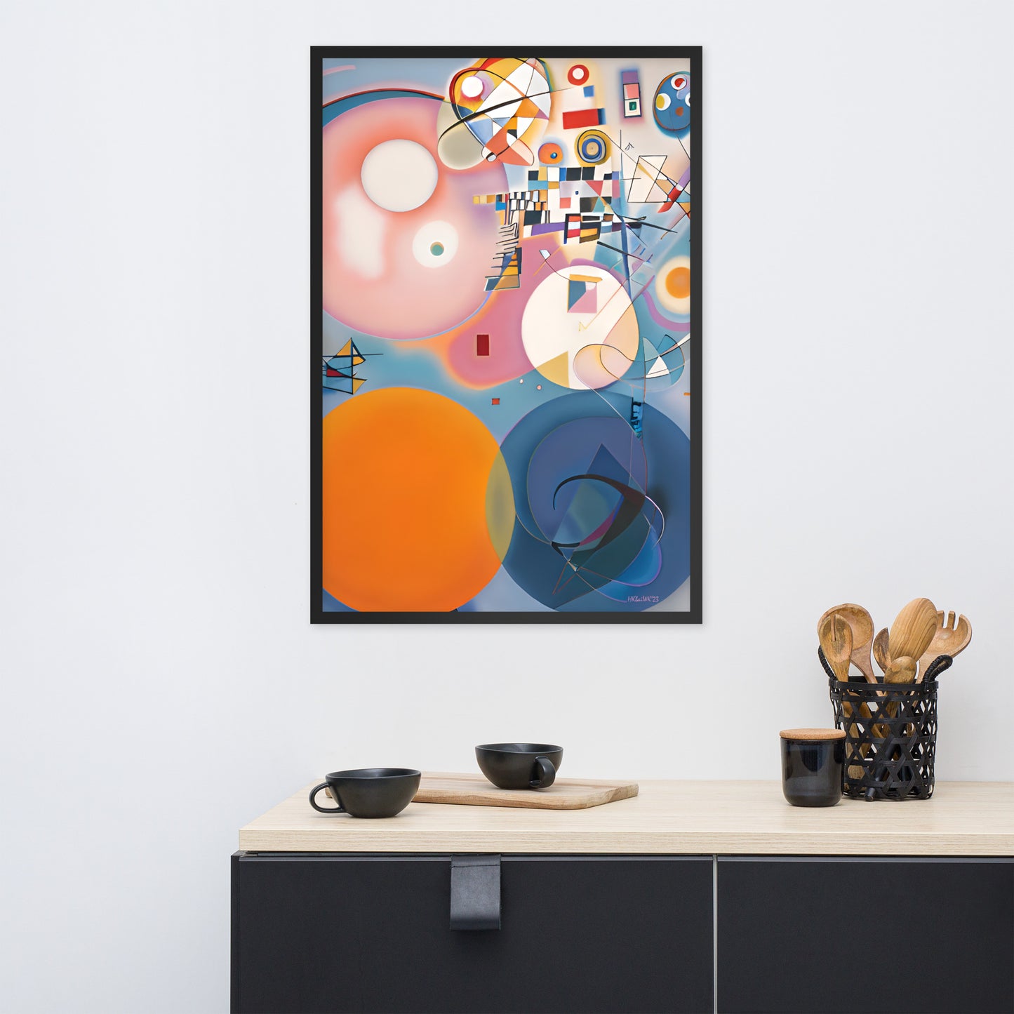 Klint's The Ten Largest No 2 Childhood bai Kandinsky Framed Poster