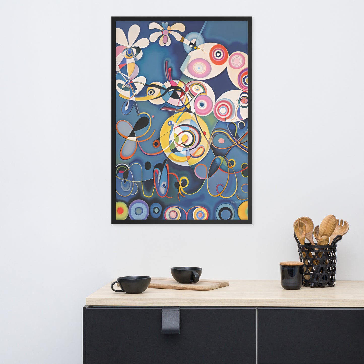 Klint's The Ten Largest No 1 Childhood bai Kandinsky Framed Poster